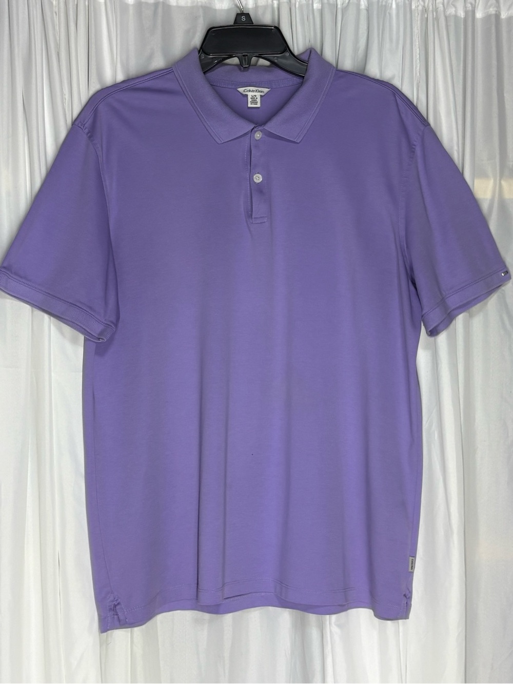 Calvin Klein Men's 2XL Purple 100% Cotton Short Sleeve Polo Shirt